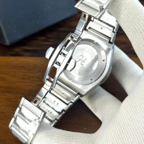 Hublot Diamond cut Stainless Steel Men's watch back