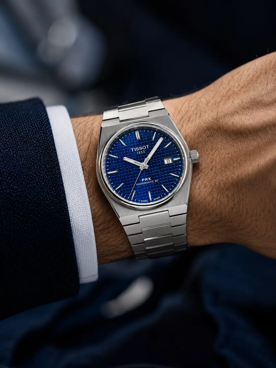 Tissot PRX Blue Dial Stainless Steel Men's Watch