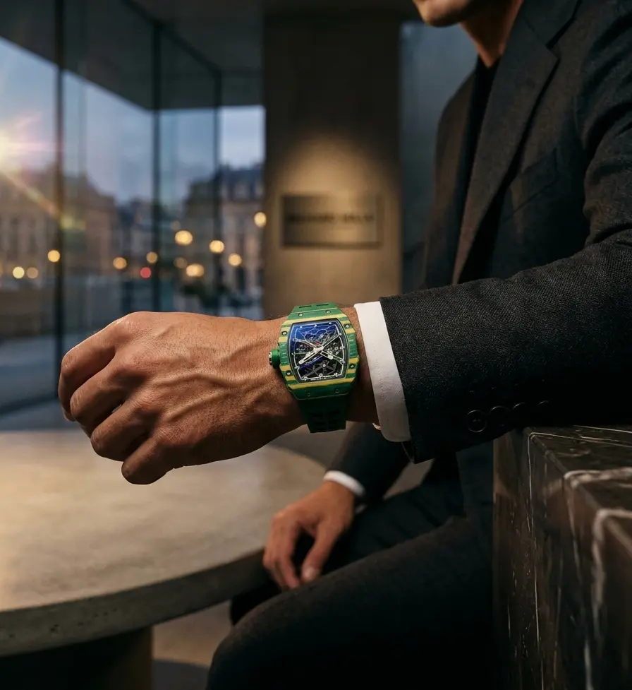 Richard Mille RM Skeleton Men’s Luxury Watch Green