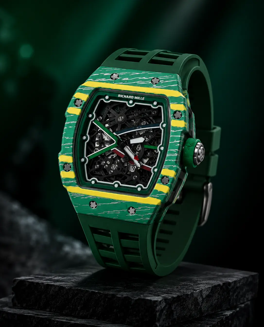 Richard Mille RM Skeleton Men’s Luxury Watch green