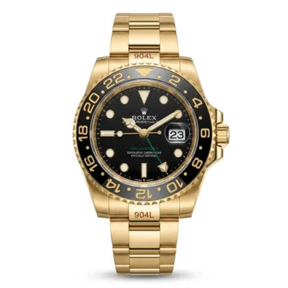 Rolex GMT-Master II Gold & Black Dial Luxury Watch