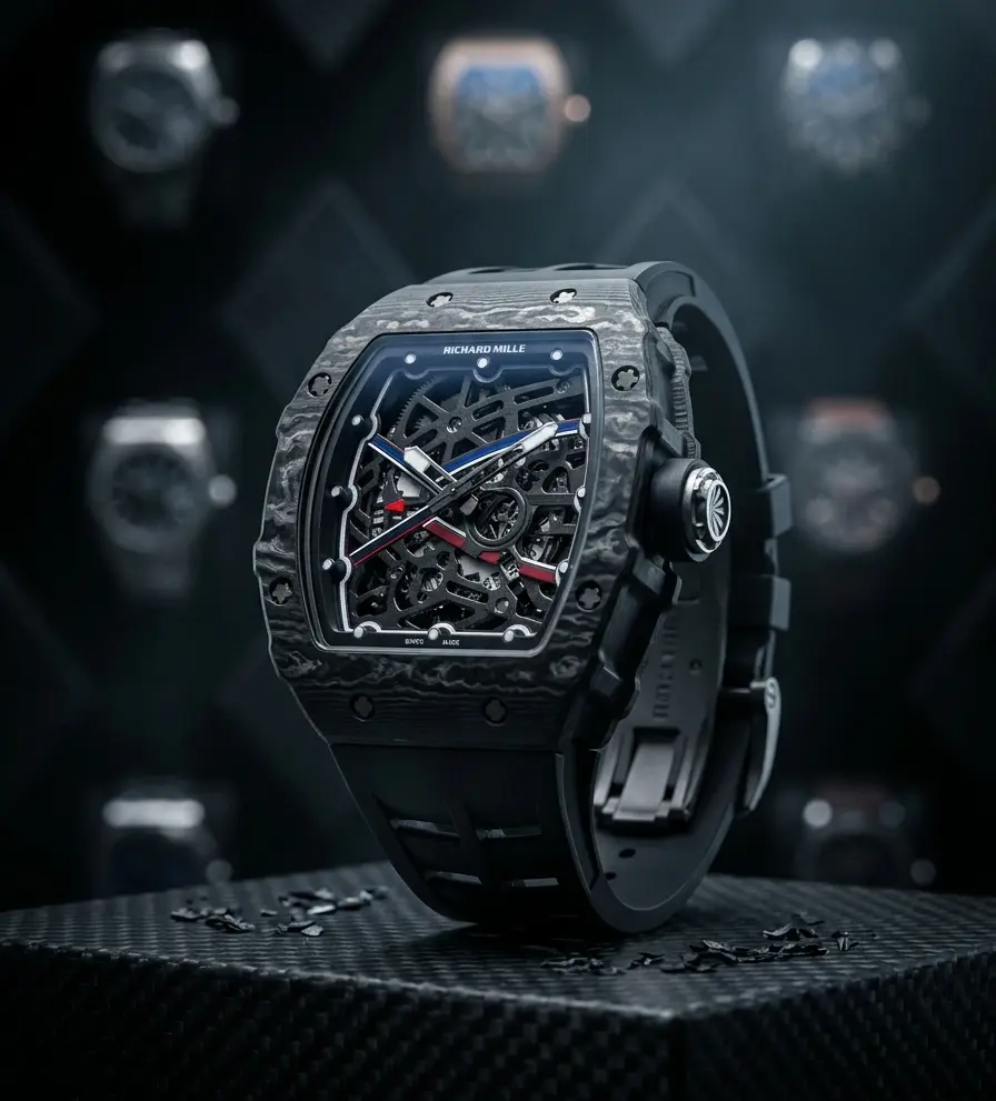 Richard Mille RM Skeleton Men’s Luxury Watch Black
