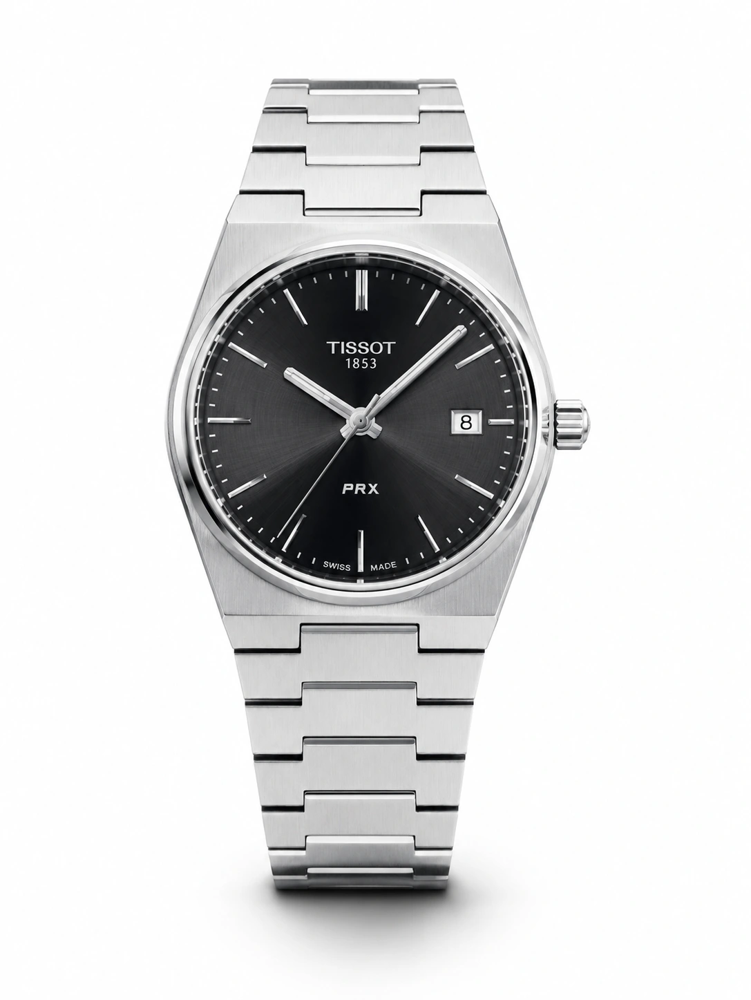 Tissot PRX Black Dial Stainless Steel Men's Watch