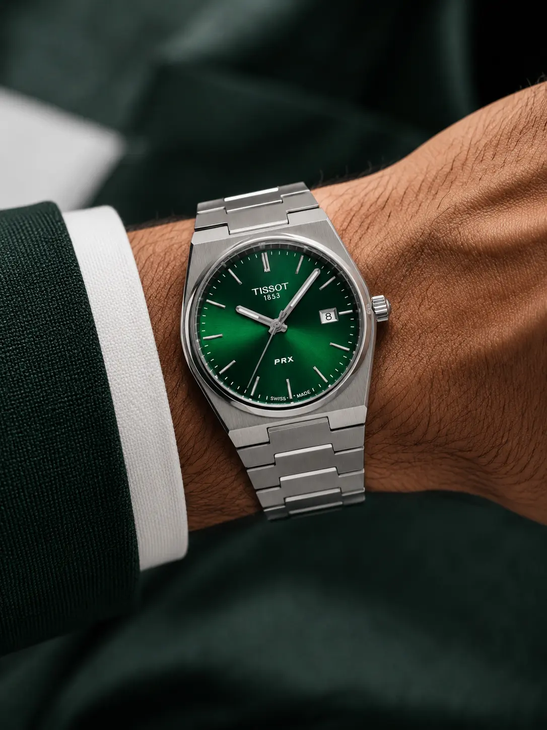 Tissot PRX Green Dial Stainless Steel Men's Watch