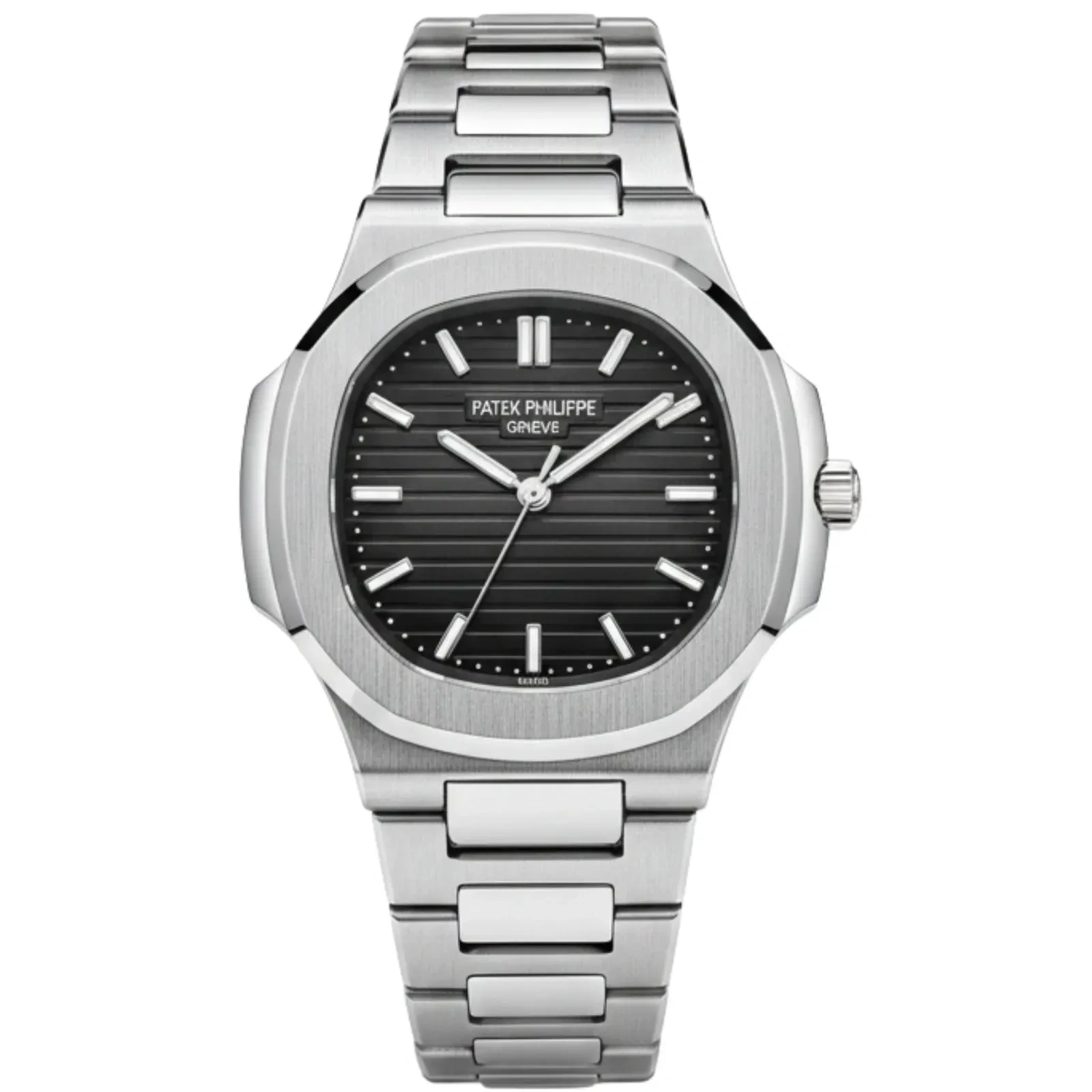 Patek Philippe Stainless Steel Luxury Black dial Watch