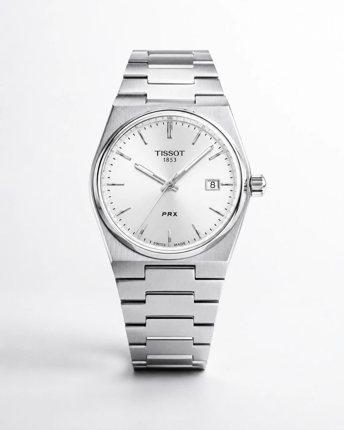 Tissot PRX White Dial Stainless Steel Men's Watch