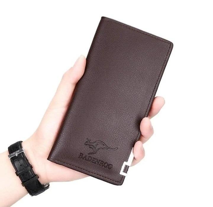 Men's Leather Bi-Fold Wallet Brown Premium Quality