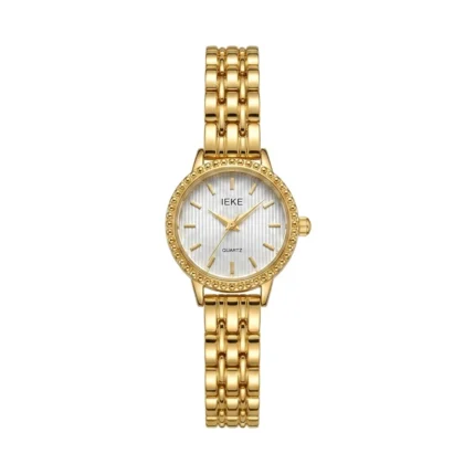 Elegant Gold Textured Dial Women's Watch