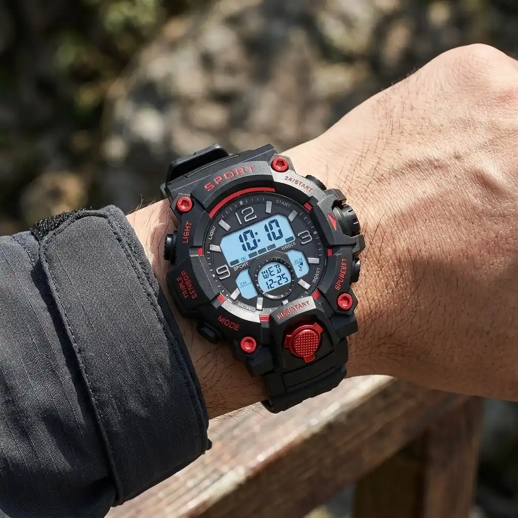 Watch worn on arm Elovant Military Style Men's Tactical Water Resistant Sports Watch